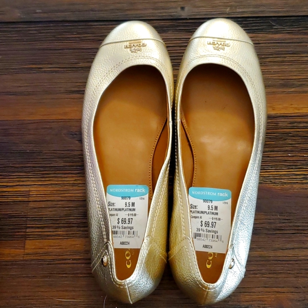 Coach Platinum Flats
